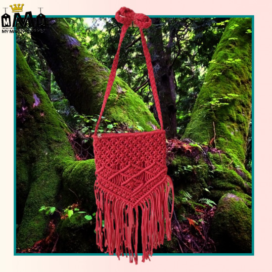 SAC BOHÈME - MACRAMÉ & FRANGES XXL - SAISONS PRINTEMPS-ÉTÉ - 35.99 € | my major market