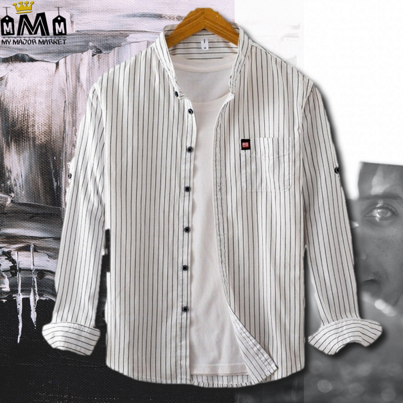 CHEMISE COL MAO - RAYÉE & PUR COTON - SAISON 2022 - 45.99 € | my major market CHEMISE COL MAO - RAYÉE & PUR COTON - SAISON 2022 - 45.99 € | my major market
