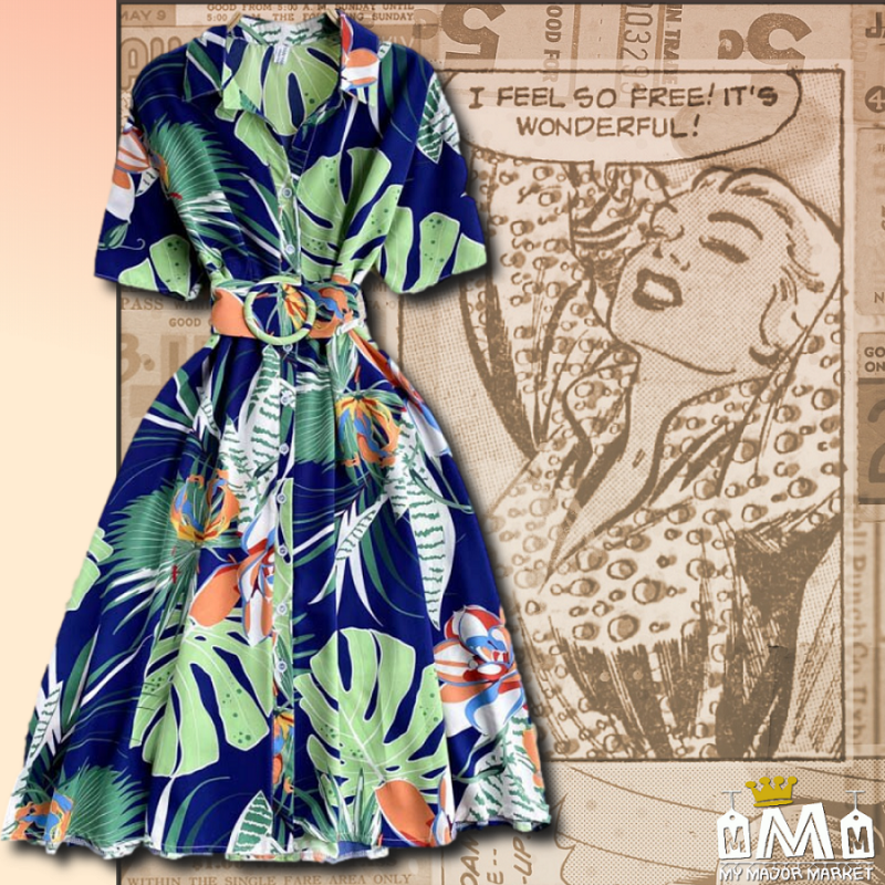 ROBE FLEURIE VINTAGE - TAILLE UNIQUE & CEINTURÉE - SAISON 2022 - 39.99 € | my major market ROBE FLEURIE VINTAGE - TAILLE UNIQUE & CEINTURÉE - SAISON 2022 - 39.99 € | my major market
