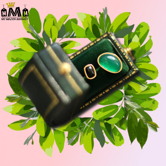 PARURE BIJOUX - COLLIER & B.O ONYX - EN VERT & NOIR - SAISON 2022 - 35.99 € | my major market