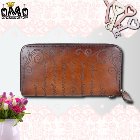 PORTEFEUILLE FEMME - CUIR PLEINE FLEUR EN POÉSIE - 99.99 € |my major market