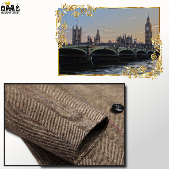 MANTEAU TWEED HOMME - DOUBLE BOUTONNAGE - SO BRITISH - 329.99 € | my major market