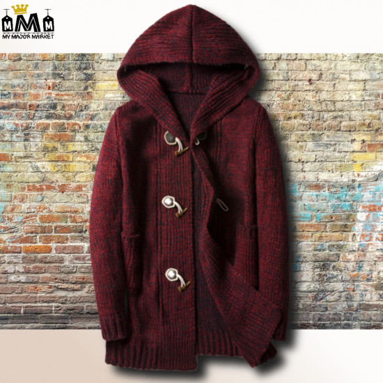 GILET LONG  HOMME - CAPUCHE  EN MODE DUFFLE COAT - 79.99 € | My Major Market