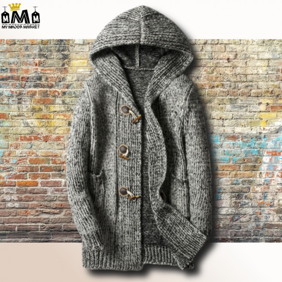 GILET LONG  HOMME - CAPUCHE  EN MODE DUFFLE COAT - 79.99 € | My Major Market