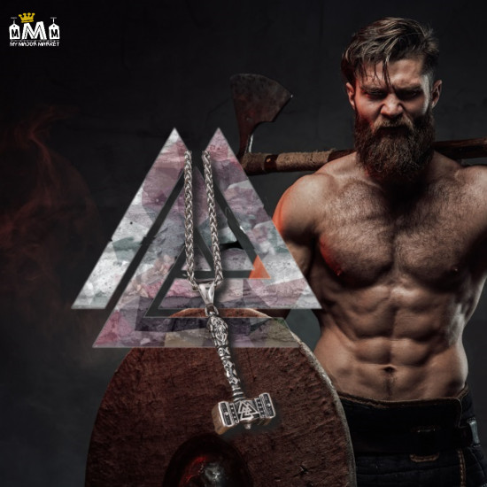 COLLIER VIKING - VALKNUT - NOEUD  DES GUERRIERS - 25.99 € | My Major Market
