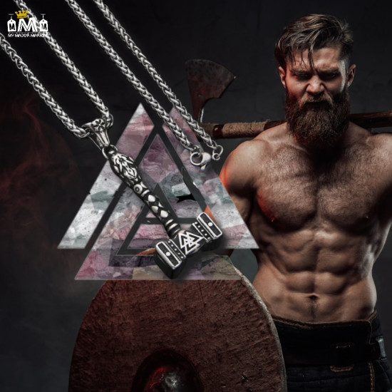 COLLIER VIKING - VALKNUT - NOEUD  DES GUERRIERS - 25.99 € | My Major Market