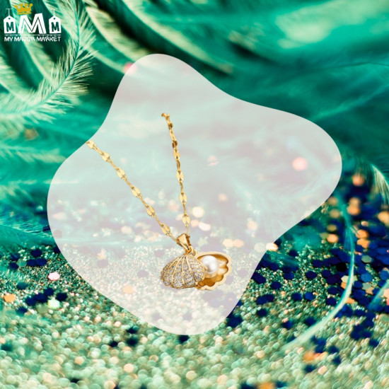 COLLIER FEMME - COQUILLAGE ÉCRIN PERLÉ