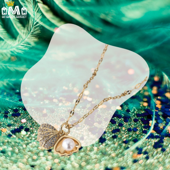 COLLIER FEMME - COQUILLAGE ÉCRIN PERLÉ