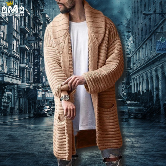 GILET LONG HOMME - SENSUEL EN GROSSE MAILLE - 109.99 € | My Major Market