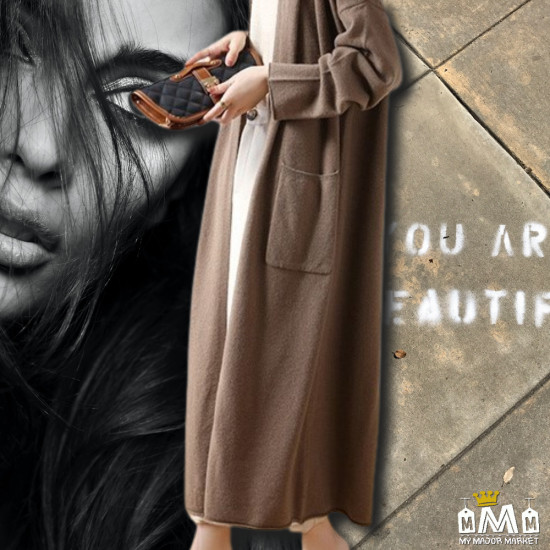 GILET LONG OUVERT - SI BELLE EN LAINE AUSTRALIENNE - 219.99 € | My Major Market