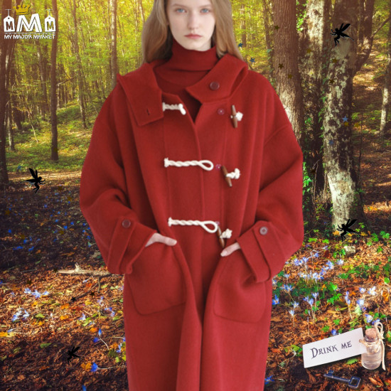 DUFFLE COAT PURE LAINE - VINTAGE & CHAPERON ROUGE - 899.99 € | My Major Market