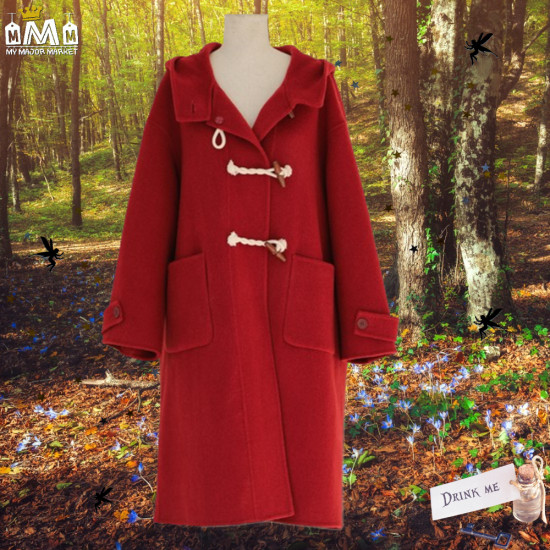 DUFFLE COAT PURE LAINE - VINTAGE & CHAPERON ROUGE - 899.99 € | My Major Market