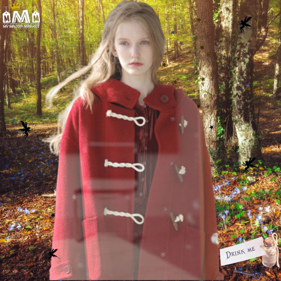 DUFFLE COAT PURE LAINE - VINTAGE & CHAPERON ROUGE - 899.99 € | My Major Market