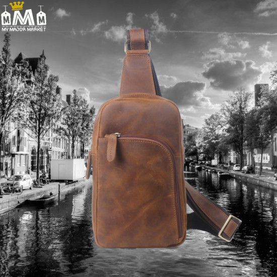 SAC À DOS À BANDOULIÈRE HOMME - VINTAGE & TRIO DE POCHES - 144.99 € |My Major Market