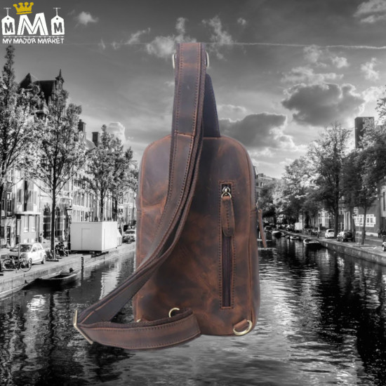 SAC À DOS À BANDOULIÈRE HOMME - VINTAGE & TRIO DE POCHES - 144.99 € |My Major Market