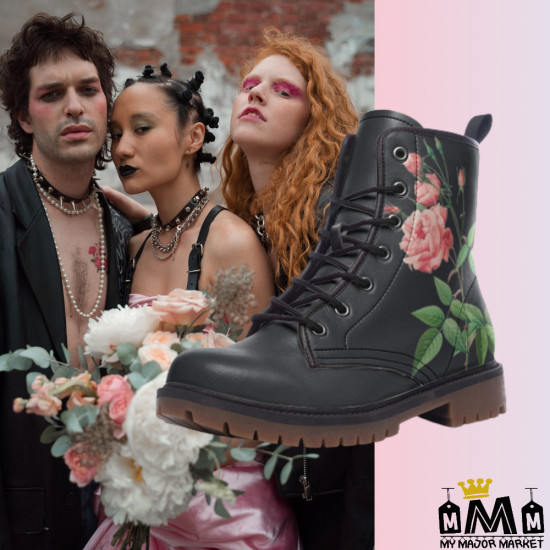 COMBAT BOOTS -  EMPREINTE D' UNE ROSE - 185.99 € | My Major Market