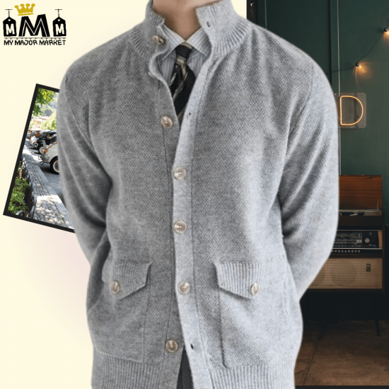 CARDIGAN RÉTRO HOMME - SOPHISTIQUÉ EN TOUT POINT - 179.99 € | My Major Market