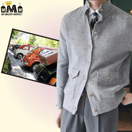 CARDIGAN RÉTRO HOMME - SOPHISTIQUÉ EN TOUT POINT - 179.99 € | My Major Market