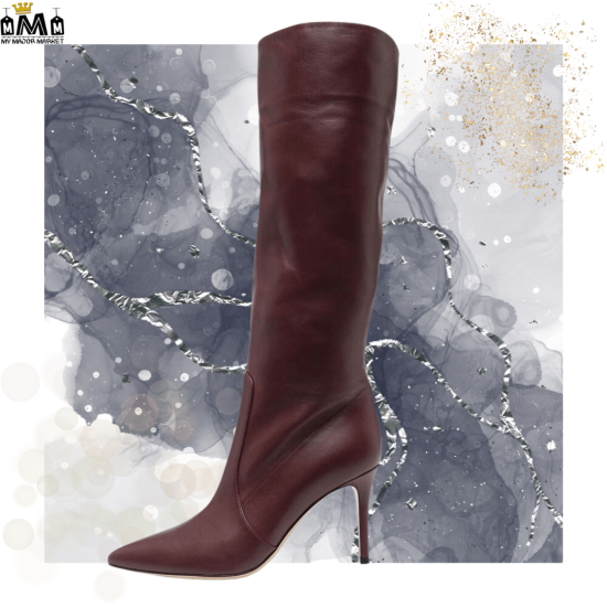 BOTTES À TALON - CHARME CÉLESTE EN BORDEAUX - 229.99 € | My Major Market