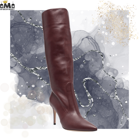 BOTTES À TALON - CHARME CÉLESTE EN BORDEAUX - 229.99 € | My Major Market