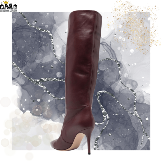 BOTTES À TALON - CHARME CÉLESTE EN BORDEAUX - 229.99 € | My Major Market