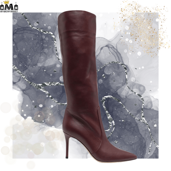 BOTTES À TALON - CHARME CÉLESTE EN BORDEAUX - 229.99 € | My Major Market