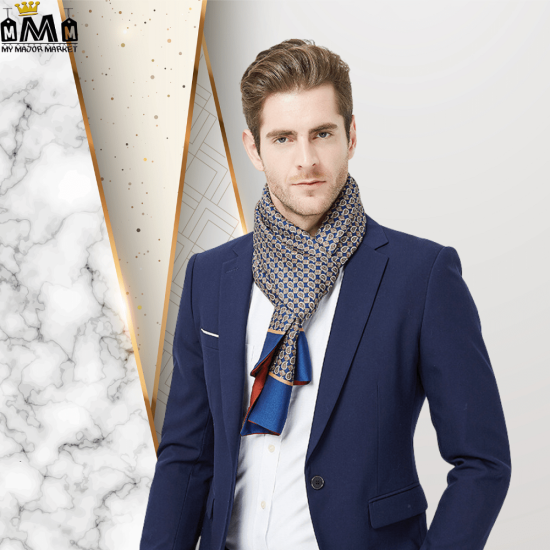 ÉCHARPE HOMME - EFFET DE SOIE & PAISLEY - 69.99 € | My Major Market