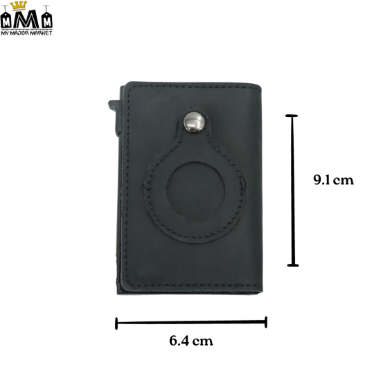 PORTE-CARTES AUTOMATIQUE - CUIR - ALLIAGE & APPLE AIRTAG - 69.99 € | My Major Market