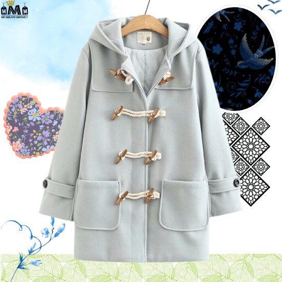DUFFLE-COAT FEMME - CROCS DE MORSE EN PASTEL - 199.99 € |My Major Market