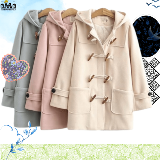 DUFFLE-COAT FEMME - CROCS DE MORSE EN PASTEL - 199.99 € |My Major Market