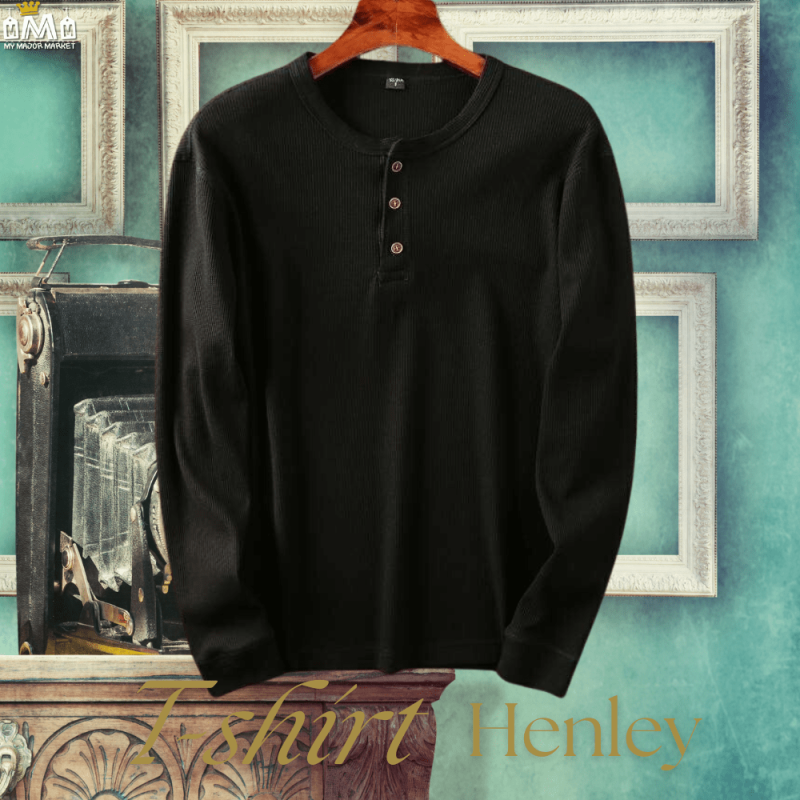 T-SHIRT HENLEY - TEXTURÉ EN COTON MÉLANGÉ - 59.99 € |My Major Market T-SHIRT HENLEY - TEXTURÉ EN COTON MÉLANGÉ - 59.99 € |My Major Market