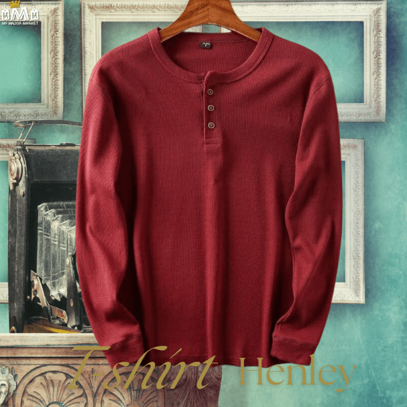 T-SHIRT HENLEY - TEXTURÉ EN COTON MÉLANGÉ - 59.99 € |My Major Market T-SHIRT HENLEY - TEXTURÉ EN COTON MÉLANGÉ - 59.99 € |My Major Market