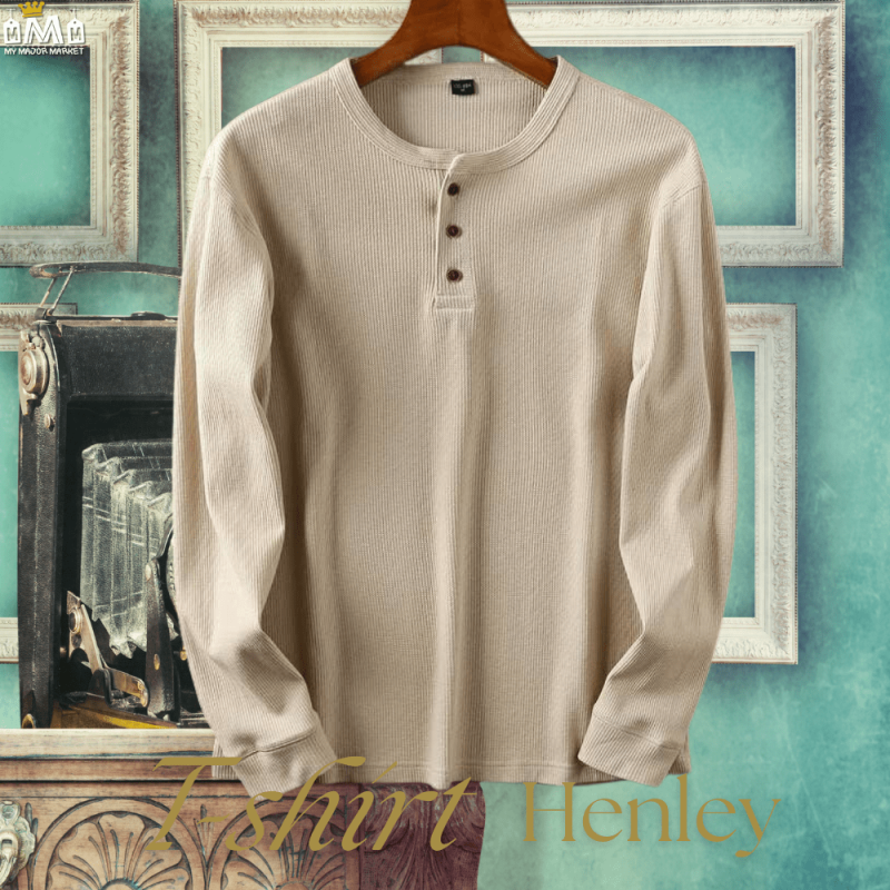 T-SHIRT HENLEY - TEXTURÉ EN COTON MÉLANGÉ - 59.99 € |My Major Market T-SHIRT HENLEY - TEXTURÉ EN COTON MÉLANGÉ - 59.99 € |My Major Market
