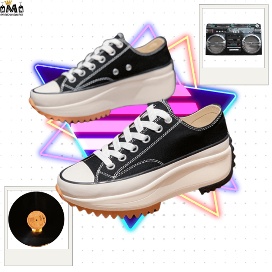 SNEAKERS PLATEFORME - CRANTÉE - STYLE CONVERSE - 229.99 € - My Major Market