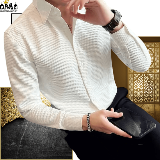 CHEMISE SLIM HOMME - GAUFRÉE EN BUSINESS - 55.99 € | My Major Market