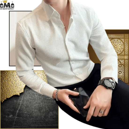 CHEMISE SLIM HOMME - GAUFRÉE EN BUSINESS - 55.99 € | My Major Market