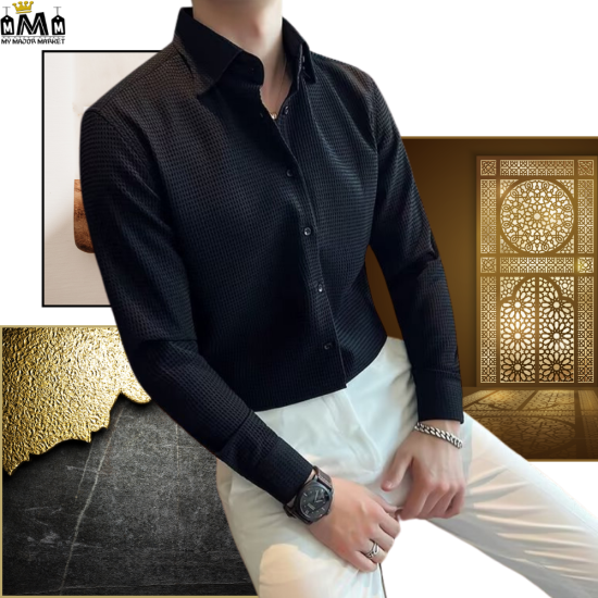 CHEMISE SLIM HOMME - GAUFRÉE EN BUSINESS - 55.99 € | My Major Market