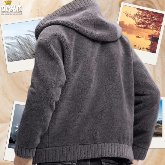 VESTE À CAPUCHE HOMME - RÉVERSIBLE CUIR & FOURRURE - 349.99 € | My Major Market