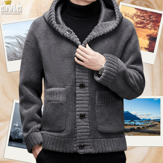 VESTE À CAPUCHE HOMME - RÉVERSIBLE CUIR & FOURRURE - 349.99 € | My Major Market