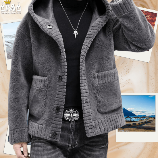 VESTE À CAPUCHE HOMME - RÉVERSIBLE CUIR & FOURRURE - 349.99 € | My Major Market