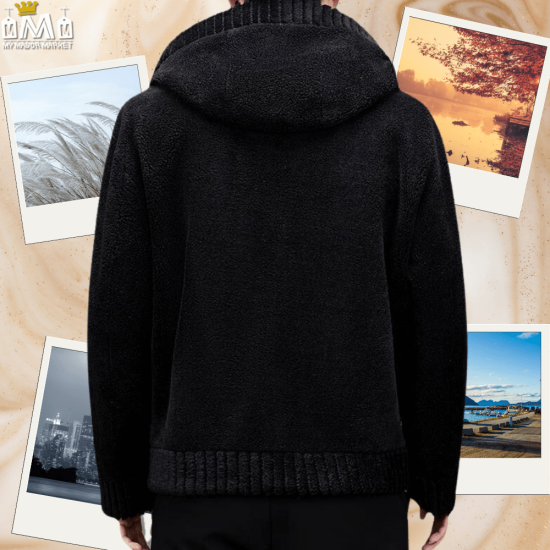 VESTE À CAPUCHE HOMME - RÉVERSIBLE CUIR & FOURRURE - 349.99 € | My Major Market