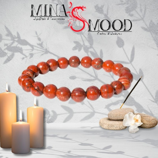 Bracelet en pierres naturelles - Jaspe rouge - Lithothérapie & Équilibre | 24.99 €
