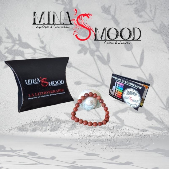 Bracelet en pierres naturelles - Jaspe rouge - Lithothérapie & Équilibre | 24.99 €